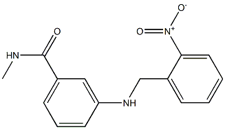 N-methyl-3-{[(2-nitrophenyl)methyl]amino}benzamide Struktur