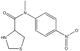 N-methyl-N-(4-nitrophenyl)-1,3-thiazolidine-4-carboxamide Struktur