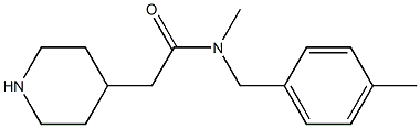 N-methyl-N-[(4-methylphenyl)methyl]-2-(piperidin-4-yl)acetamide Struktur