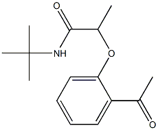 N-tert-butyl-2-(2-acetylphenoxy)propanamide Struktur