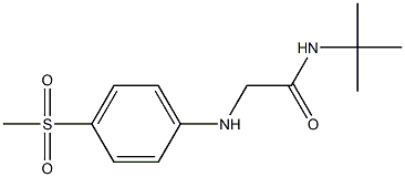 N-tert-butyl-2-[(4-methanesulfonylphenyl)amino]acetamide Struktur