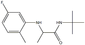 N-tert-butyl-2-[(5-fluoro-2-methylphenyl)amino]propanamide Struktur