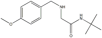 N-tert-butyl-2-{[(4-methoxyphenyl)methyl]amino}acetamide Struktur