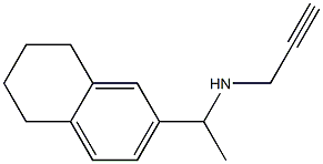 prop-2-yn-1-yl[1-(5,6,7,8-tetrahydronaphthalen-2-yl)ethyl]amine Struktur