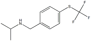 propan-2-yl({4-[(trifluoromethyl)sulfanyl]phenyl}methyl)amine Struktur