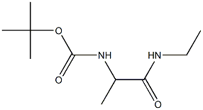 tert-butyl 2-(ethylamino)-1-methyl-2-oxoethylcarbamate Struktur