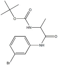 tert-butyl 2-[(3-bromophenyl)amino]-1-methyl-2-oxoethylcarbamate Struktur