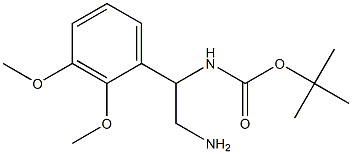 tert-butyl 2-amino-1-(2,3-dimethoxyphenyl)ethylcarbamate Struktur