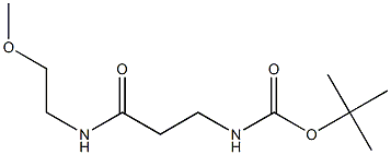 tert-butyl 3-[(2-methoxyethyl)amino]-3-oxopropylcarbamate Struktur