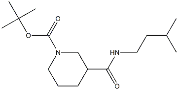 tert-butyl 3-[(3-methylbutyl)carbamoyl]piperidine-1-carboxylate Struktur