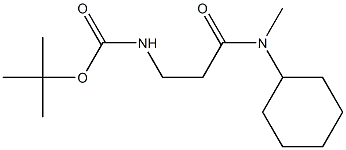 tert-butyl 3-[cyclohexyl(methyl)amino]-3-oxopropylcarbamate Struktur