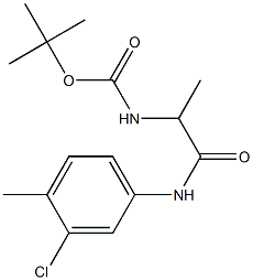 tert-butyl N-{1-[(3-chloro-4-methylphenyl)carbamoyl]ethyl}carbamate Struktur