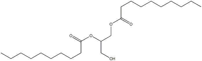 Decanoic acid 1-decanoyloxymethyl-2-hydroxy-ethyl ester Struktur