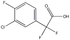 (3-Chloro-4-fluorophenyl)-difluoroacetic acid Struktur