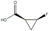 cis-2-Fluoro-cyclopropanecarboxylic acid Struktur