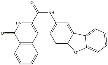 3-Isoquinolinecarboxamide,  N-2-dibenzofuranyl-1,2-dihydro-1-oxo- Struktur