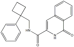 3-Isoquinolinecarboxamide,  1,2-dihydro-1-oxo-N-[(1-phenylcyclobutyl)methyl]- Struktur