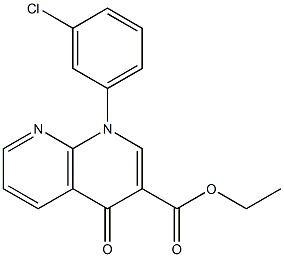 ETHYL 1-(3-CHLOROPHENYL)-4-OXO-1,4-DIHYDRO-1,8-NAPHTHYRIDINE-3-CARBOXYLATE Struktur