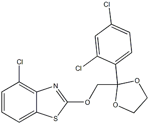 4-CHLORO-2-((2-(2,4-DICHLOROPHENYL)-1,3-DIOXOLAN-2-YL)METHOXY)BENZO[D]THIAZOLE Struktur