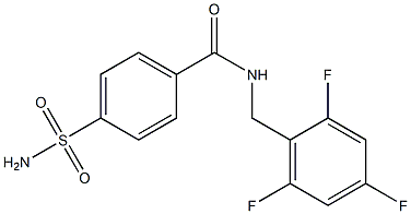 4-sulfamoyl-N-[(2,4,6-trifluorophenyl)methyl]benzamide Struktur