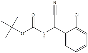 [(2-Chloro-phenyl)-cyano-methyl]-carbamic acid tert-butyl ester Struktur