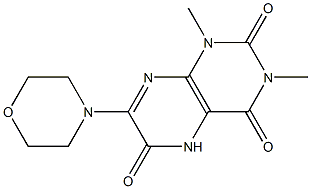 2,4,6(3H)-Pteridinetrione,  1,5-dihydro-1,3-dimethyl-7-(4-morpholinyl)- Struktur