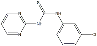 N-(3-chlorophenyl)-N'-(2-pyrimidinyl)thiourea Struktur