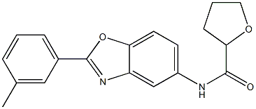 N-[2-(3-methylphenyl)-1,3-benzoxazol-5-yl]tetrahydro-2-furancarboxamide Struktur