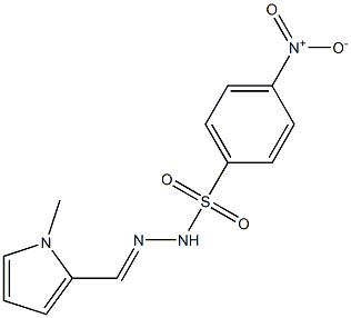 4-nitro-N'-[(1-methyl-1H-pyrrol-2-yl)methylene]benzenesulfonohydrazide Struktur