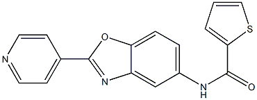 N-[2-(4-pyridinyl)-1,3-benzoxazol-5-yl]-2-thiophenecarboxamide Struktur