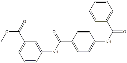 methyl 3-{[4-(benzoylamino)benzoyl]amino}benzoate Struktur