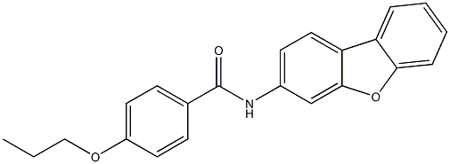 N-dibenzo[b,d]furan-3-yl-4-propoxybenzamide Struktur