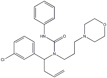 N-[1-(3-chlorophenyl)-3-butenyl]-N-[3-(4-morpholinyl)propyl]-N'-phenylurea Struktur