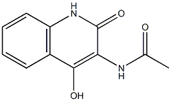 N-(4-hydroxy-2-oxo-1,2-dihydro-3-quinolinyl)acetamide Struktur