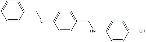 4-{[4-(benzyloxy)benzyl]amino}phenol Struktur