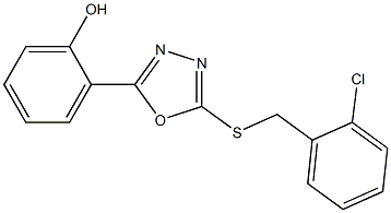 2-{5-[(2-chlorobenzyl)sulfanyl]-1,3,4-oxadiazol-2-yl}phenol Struktur