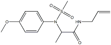 N-allyl-2-[4-methoxy(methylsulfonyl)anilino]propanamide Struktur