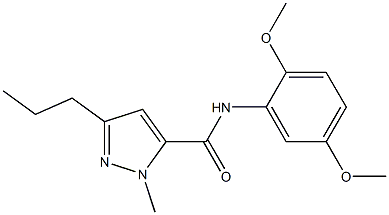 N-(2,5-dimethoxyphenyl)-1-methyl-3-propyl-1H-pyrazole-5-carboxamide Struktur