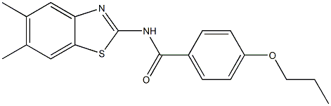 N-(5,6-dimethyl-1,3-benzothiazol-2-yl)-4-propoxybenzamide Struktur