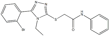 2-{[5-(2-bromophenyl)-4-ethyl-4H-1,2,4-triazol-3-yl]sulfanyl}-N-phenylacetamide Struktur