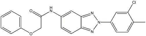 N-[2-(3-chloro-4-methylphenyl)-2H-1,2,3-benzotriazol-5-yl]-2-phenoxyacetamide Struktur