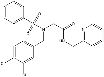 2-[(3,4-dichlorobenzyl)(phenylsulfonyl)amino]-N-(2-pyridinylmethyl)acetamide Struktur