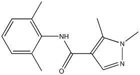 N-(2,6-dimethylphenyl)-1,5-dimethyl-1H-pyrazole-4-carboxamide Struktur