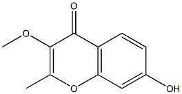 7-hydroxy-3-methoxy-2-methyl-4H-chromen-4-one Struktur