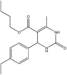 butyl 4-(4-ethylphenyl)-6-methyl-2-oxo-1,2,3,4-tetrahydro-5-pyrimidinecarboxylate Struktur