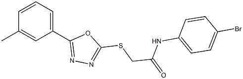 N-(4-bromophenyl)-2-{[5-(3-methylphenyl)-1,3,4-oxadiazol-2-yl]sulfanyl}acetamide Struktur