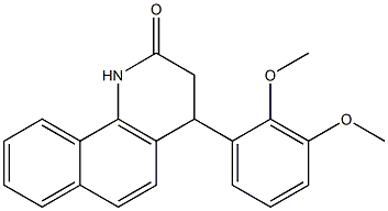 4-(2,3-dimethoxyphenyl)-3,4-dihydrobenzo[h]quinolin-2(1H)-one Struktur