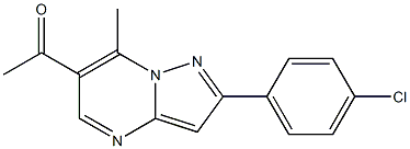 1-[2-(4-chlorophenyl)-7-methylpyrazolo[1,5-a]pyrimidin-6-yl]ethanone Struktur