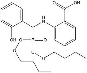 2-{[(dibutoxyphosphoryl)(2-hydroxyphenyl)methyl]amino}benzoic acid Struktur