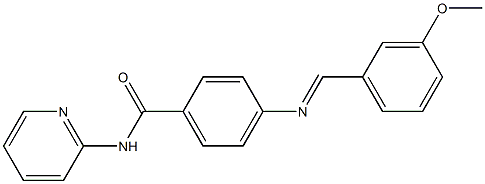 4-[(3-methoxybenzylidene)amino]-N-(2-pyridinyl)benzamide Struktur